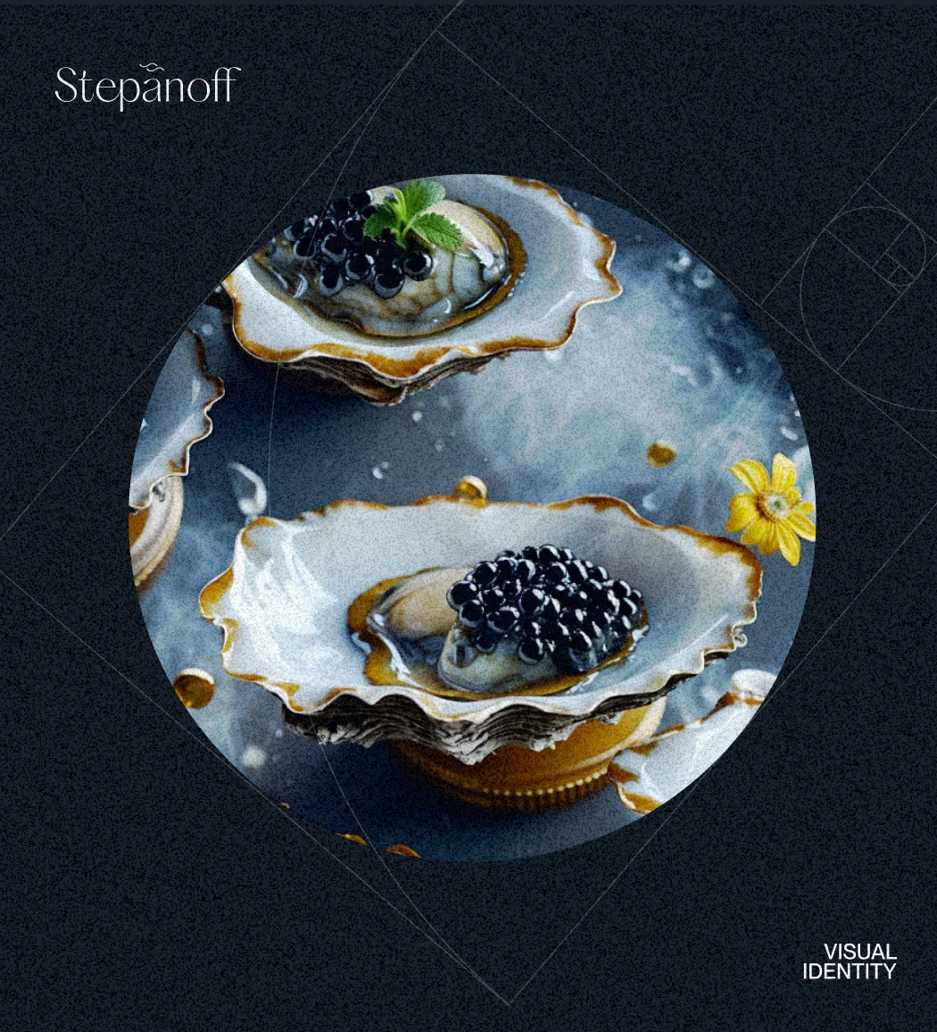 Stepanoff Cover Stepanoff black caviar packaging design